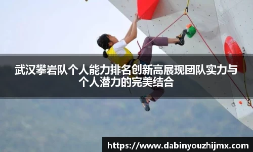 武汉攀岩队个人能力排名创新高展现团队实力与个人潜力的完美结合